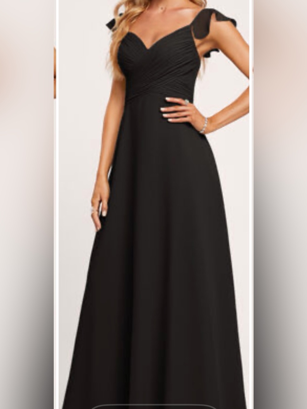 JJ's House Black Lace-Up V-Neck Dress Top